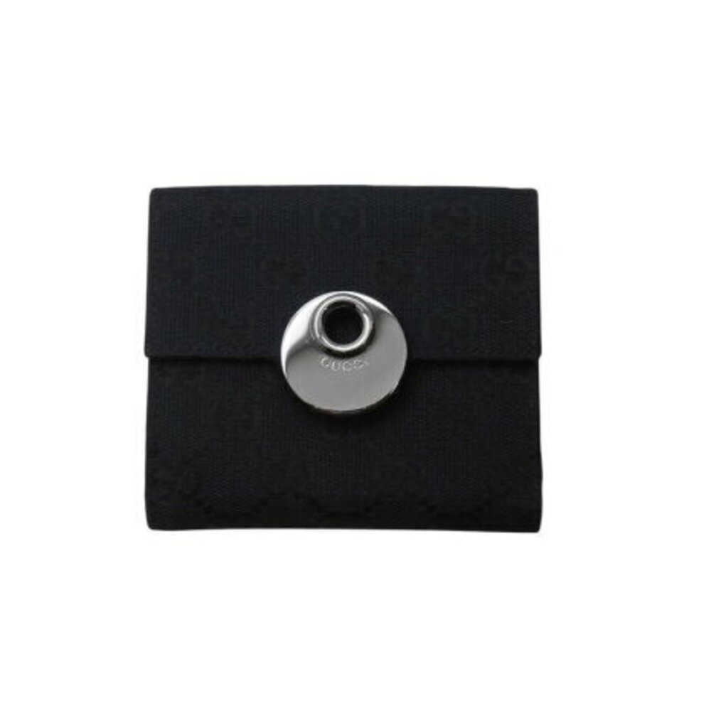 Gucci Eclipse Black Double Hook Bifold Wallet Gg … - image 1
